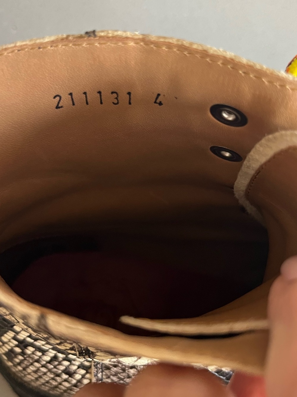 House Of Holland X Grenson Brown Snakeskin Leather Hiker Combat Boots UK4 US6 - Picture 12 of 13